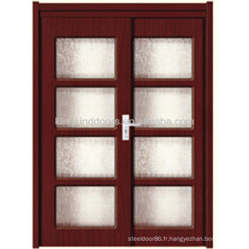 Porte de la glissière en PVC avec verre/bois Door/MDF(JKD-M698)